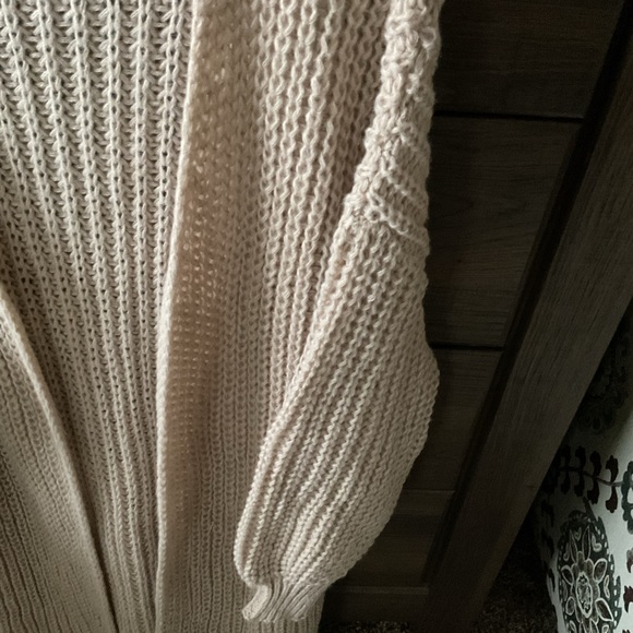 Shein Open Front Long Sweater Beige 2X - Picture 2 of 4